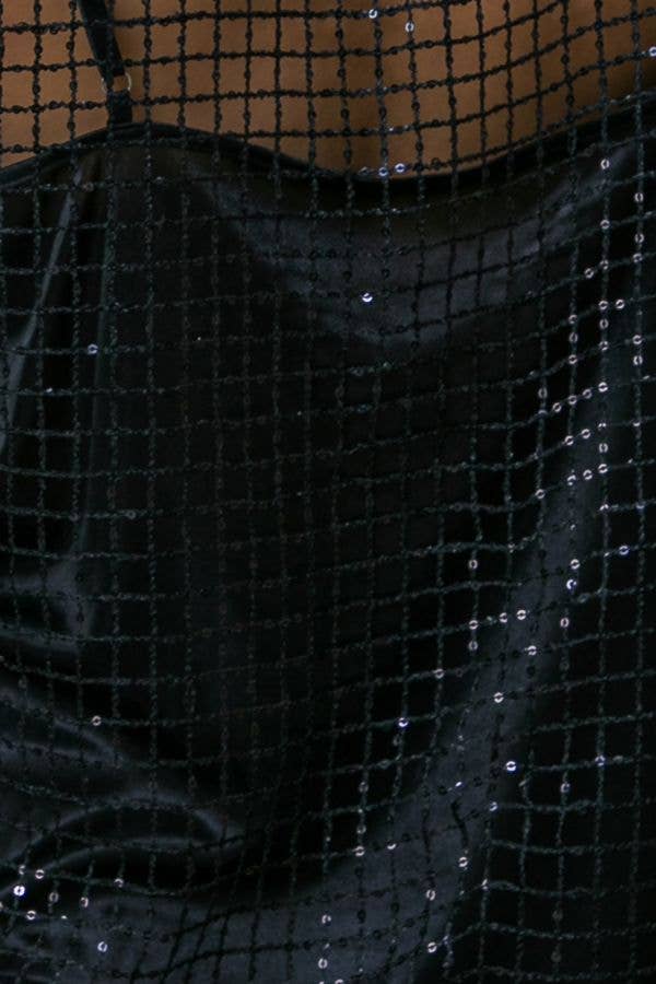 A sequined net top - IT12730