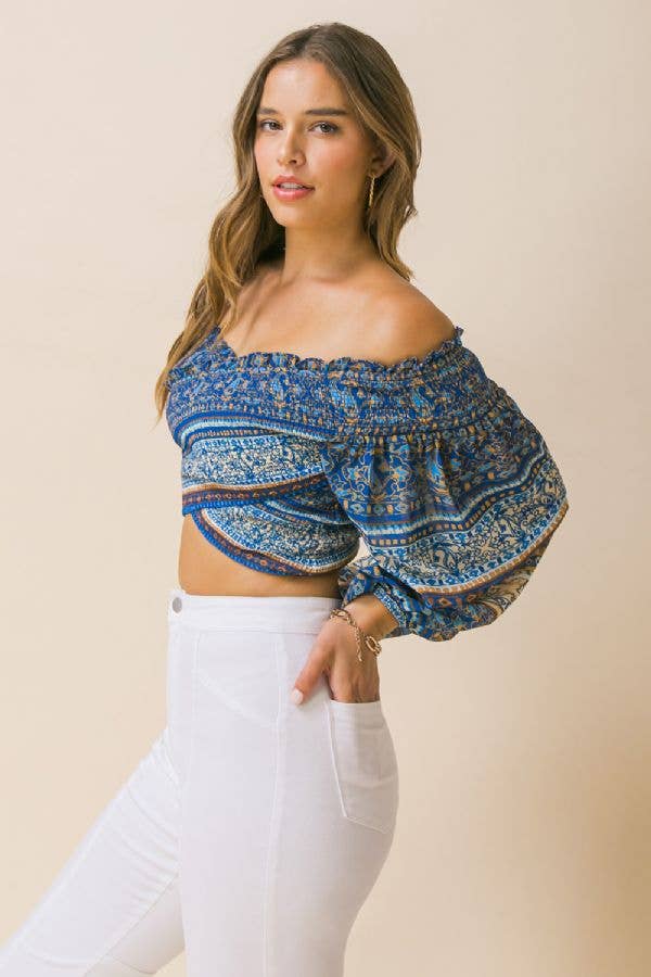 A printed woven top-IT11682