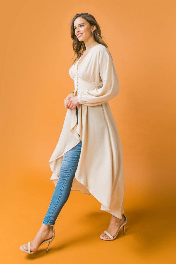 A woven hi-low maxi top-AT1843