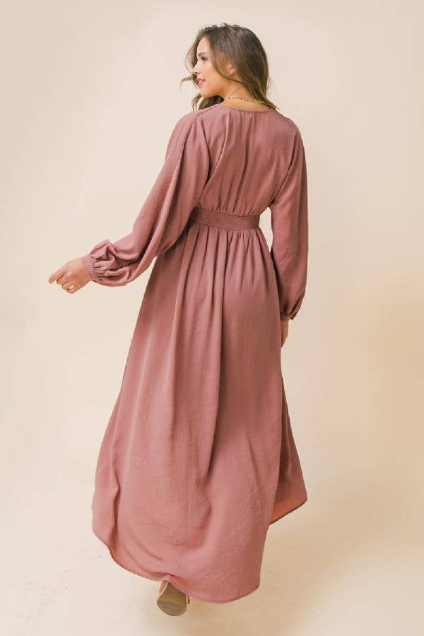 A woven hi-low maxi top-AT1843