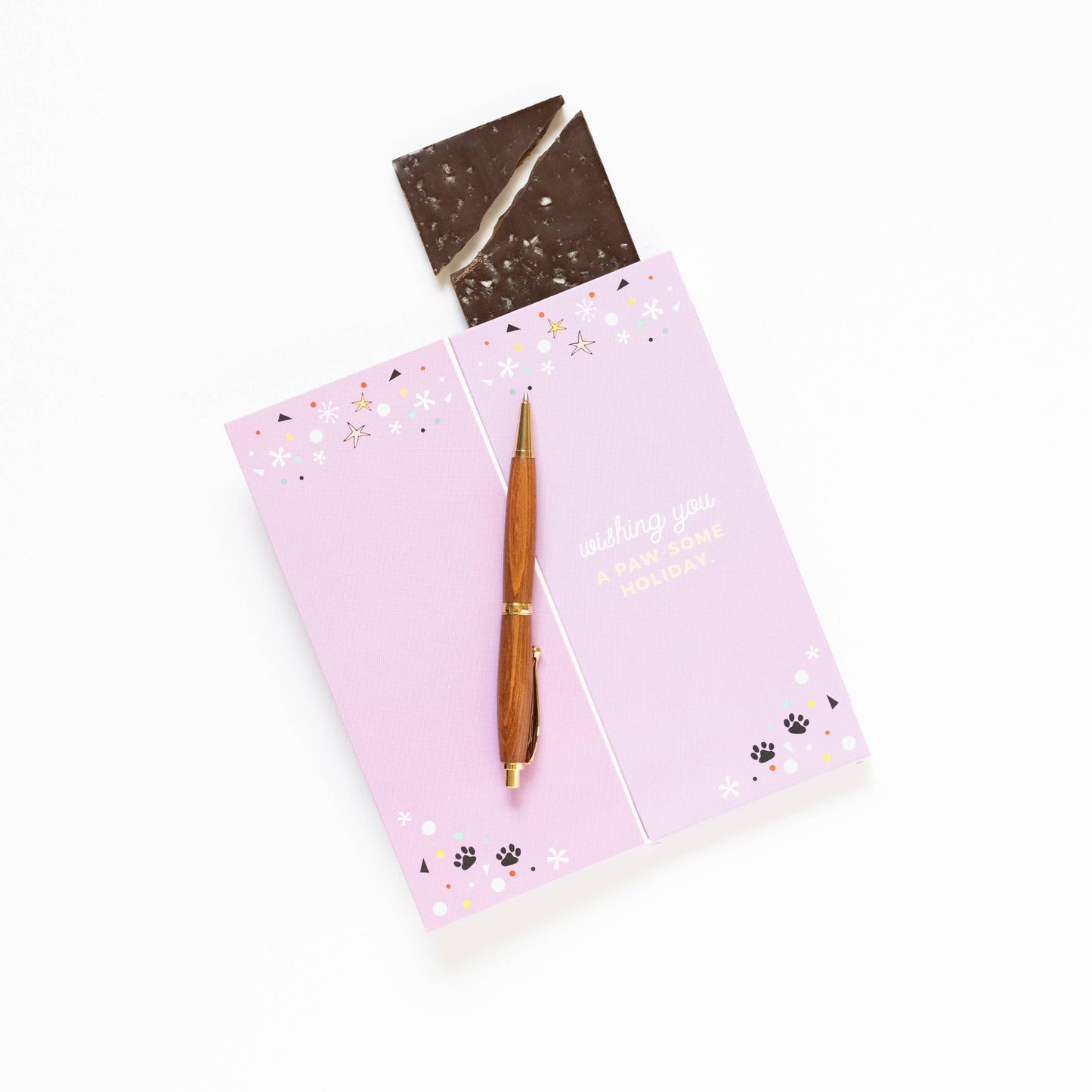 Have a Meow-y Christmas Card & Chocolate Bar in one!