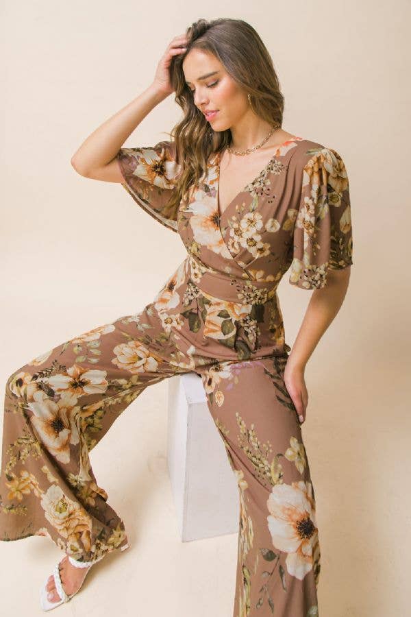 A printed woven jumpsuit - IP7361