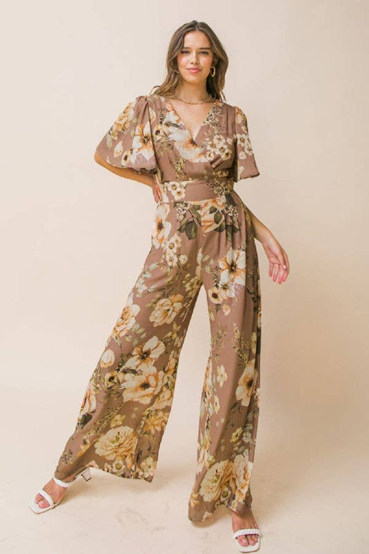 A printed woven jumpsuit - IP7361