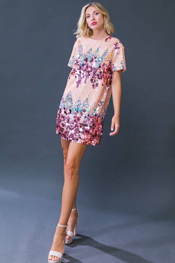 A sequin mini dress - ID20362