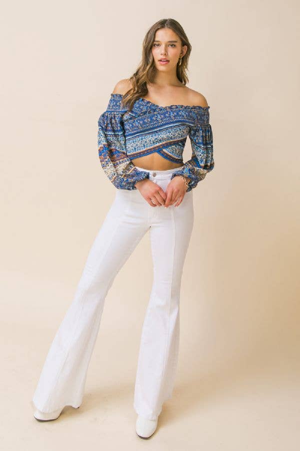 A printed woven top-IT11682