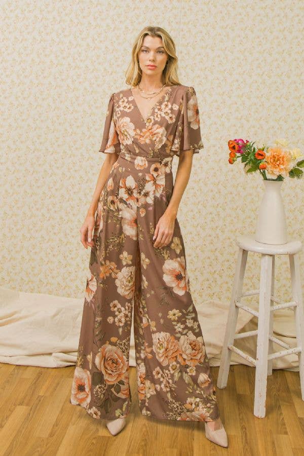 A printed woven jumpsuit - IP7361