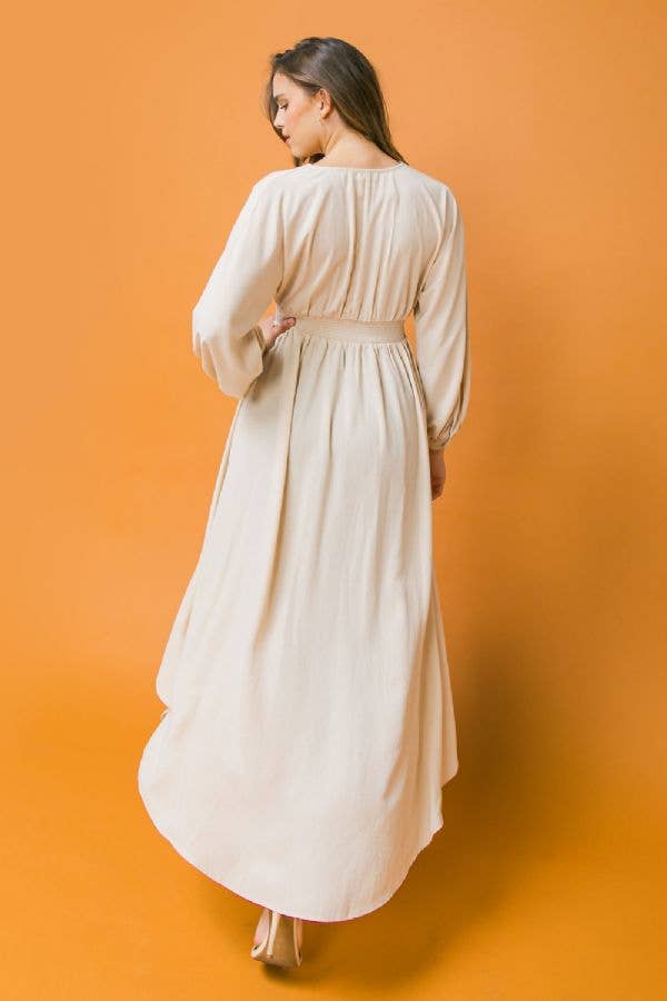 A woven hi-low maxi top-AT1843