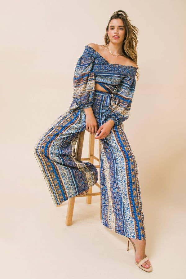 A printed woven top-IT11682