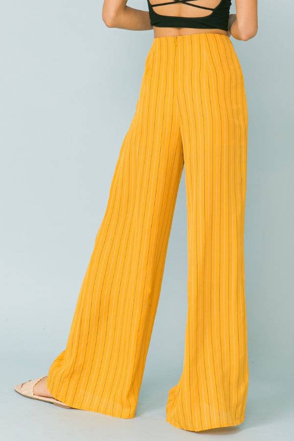 STRIPED WIDE LEG PANTS-JP4745