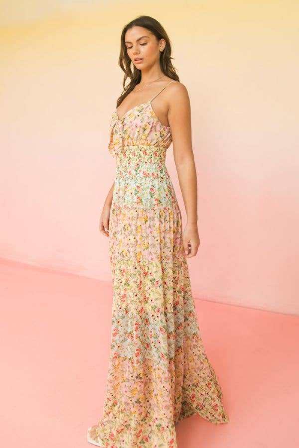 (J)A printed woven maxi dress-LD1424