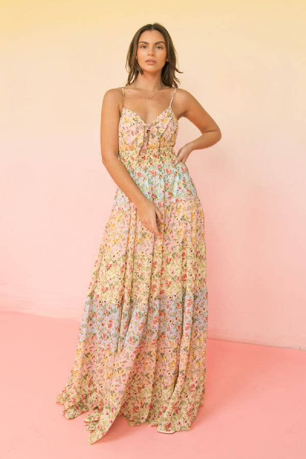 (J)A printed woven maxi dress-LD1424