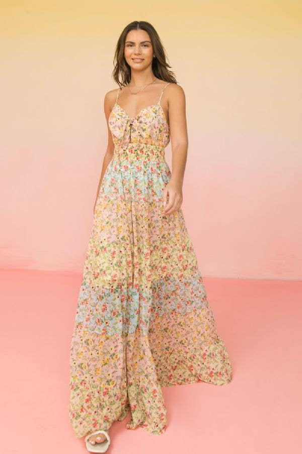 (J)A printed woven maxi dress-LD1424