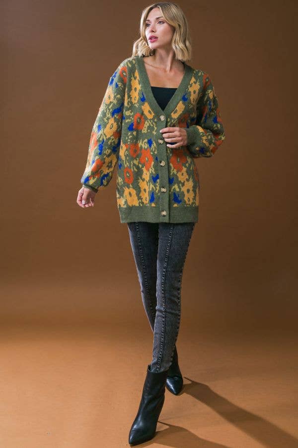 A sweater knit cardigan - ISW5196