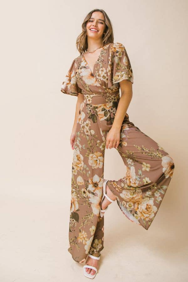 A printed woven jumpsuit - IP7361
