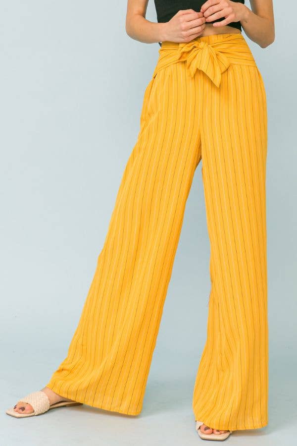 STRIPED WIDE LEG PANTS-JP4745