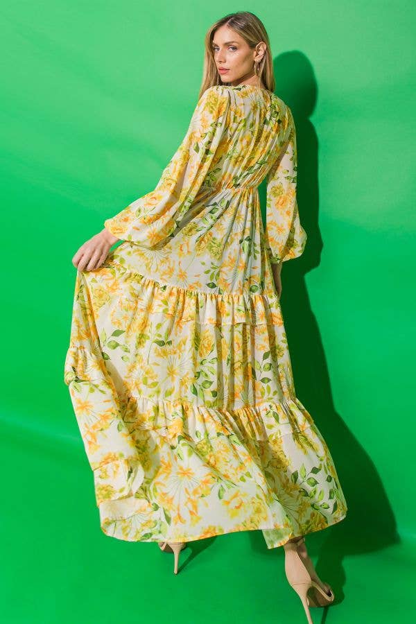 A printed woven maxi cover up -IJ10112