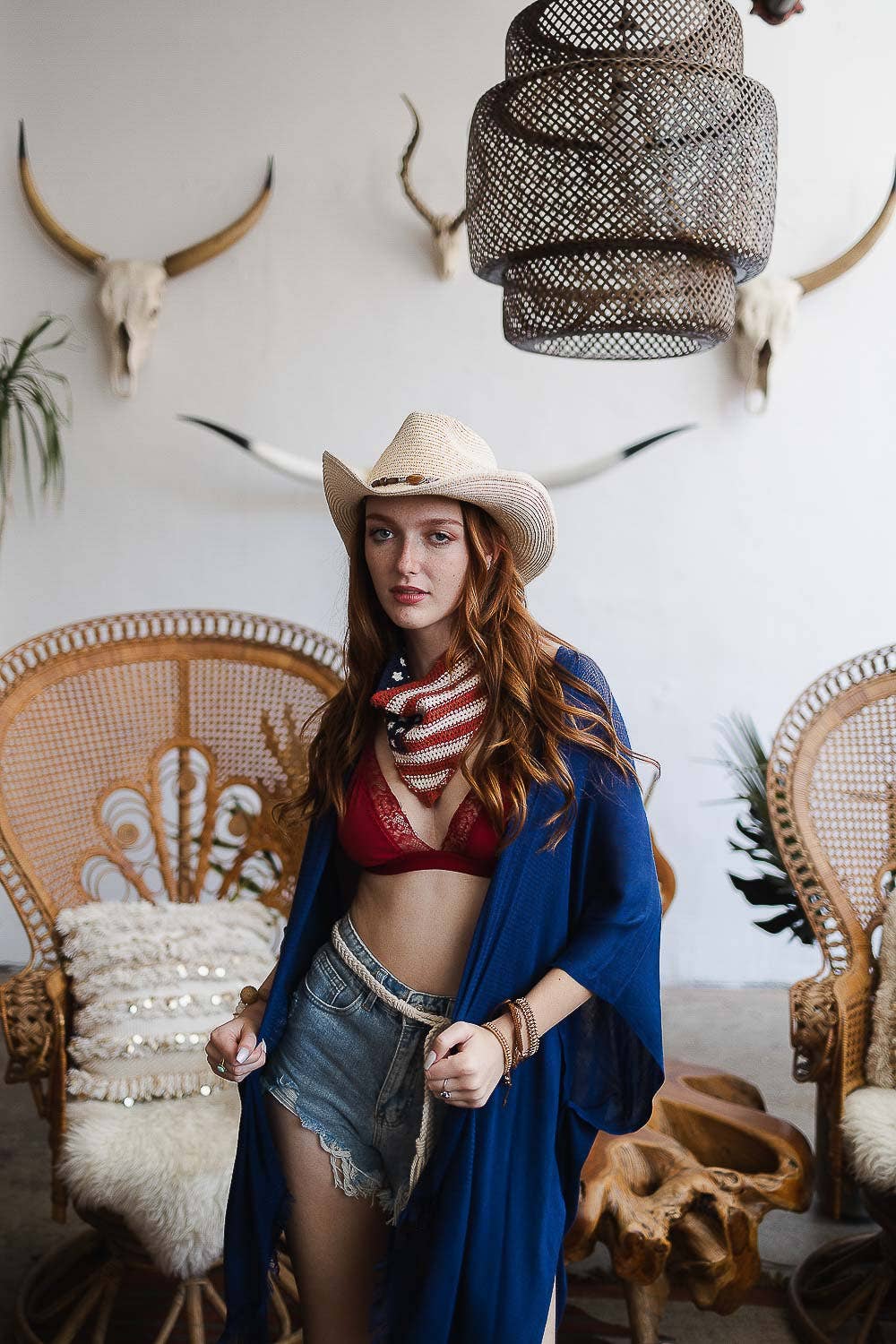 🇺🇸 Crochet American Flag Hair Bandana - Patriotic Style