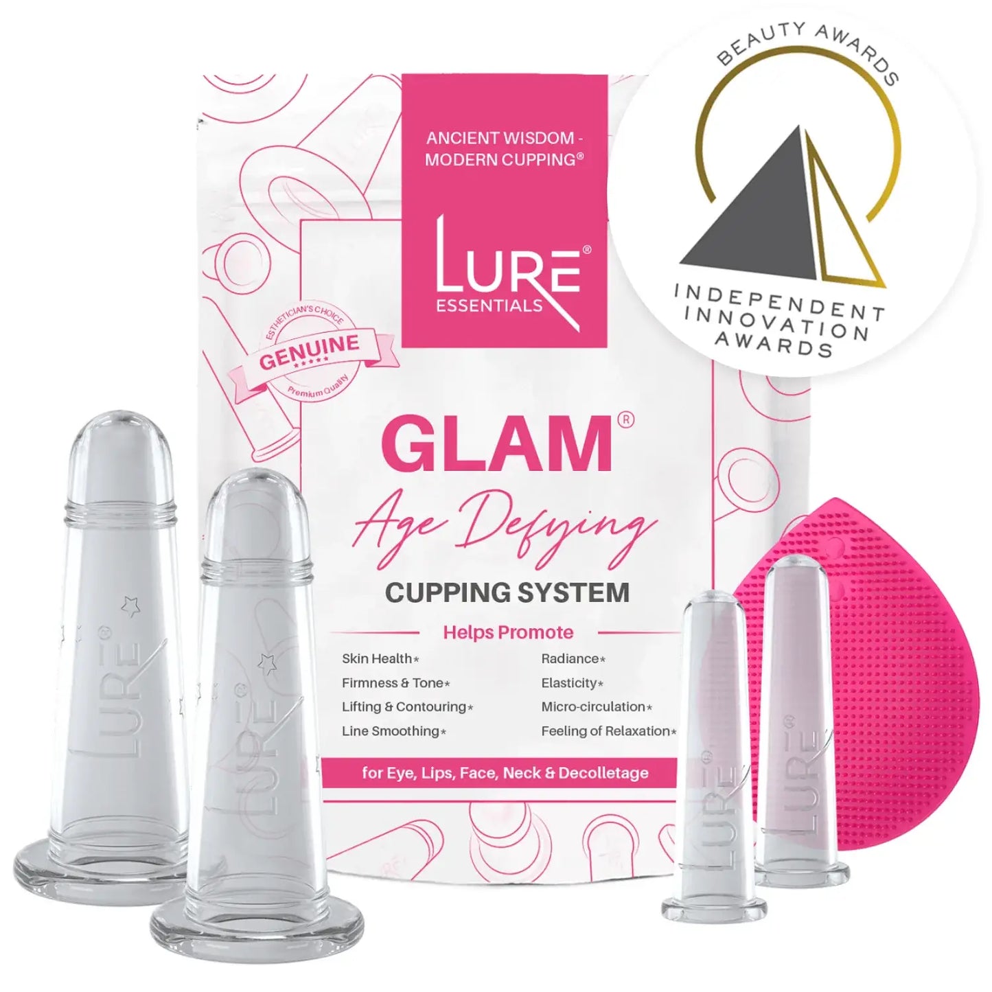 Face, Eyes, Neck + Lips Cupping Massage Set Lift & Firm