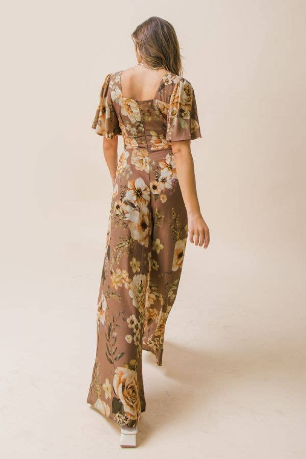 A printed woven jumpsuit - IP7361