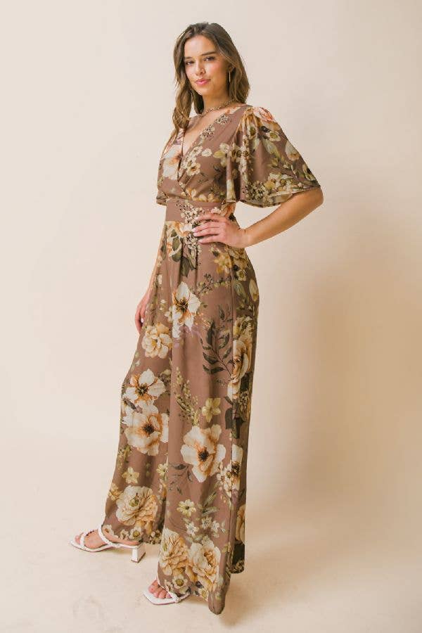 A printed woven jumpsuit - IP7361