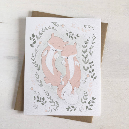 Foxes in Love - Fox Love Greeting Card