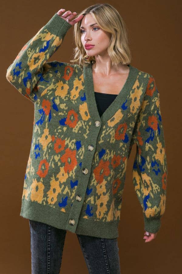 A sweater knit cardigan - ISW5196