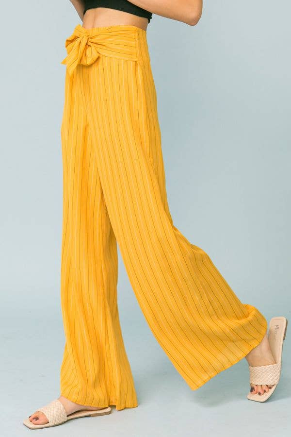 STRIPED WIDE LEG PANTS-JP4745