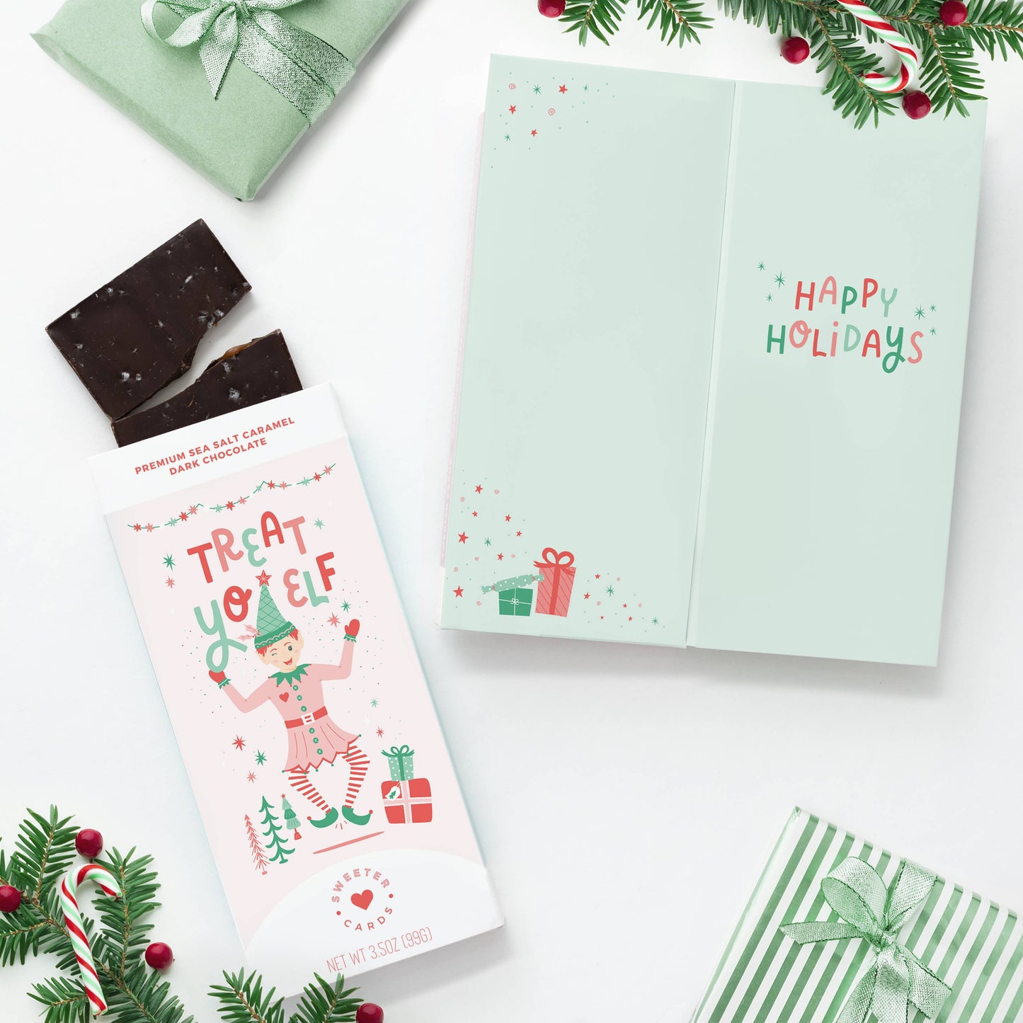 Treat Yo Elf – holiday candy + greeting card